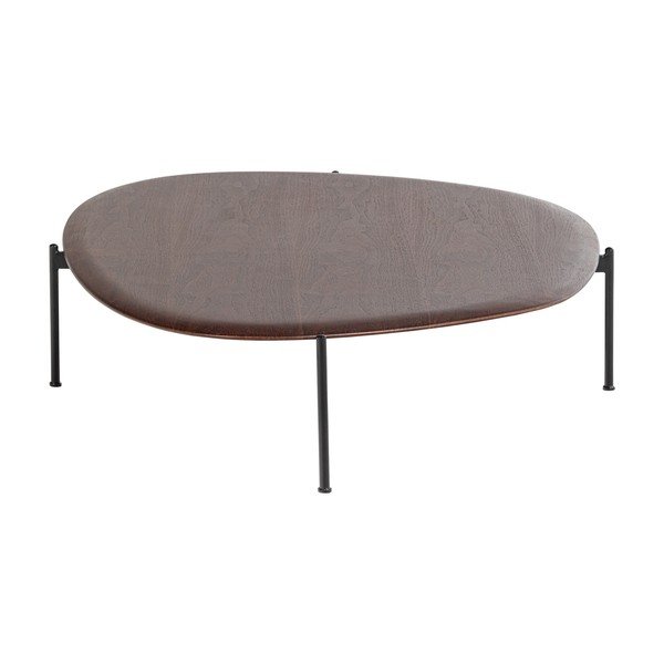 Sötét natúr színű dohányzóasztal 97x121 cm Kota – WOOOD-image-4