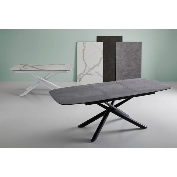 Ness fehéres szürke bővíthető étkezőasztal, 160 x 95 - sømcasa-image-1