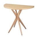 Kerek bővíthető étkezőasztal kőrisfa dekoros asztallappal 45x90 cm Jubi – Ragaba