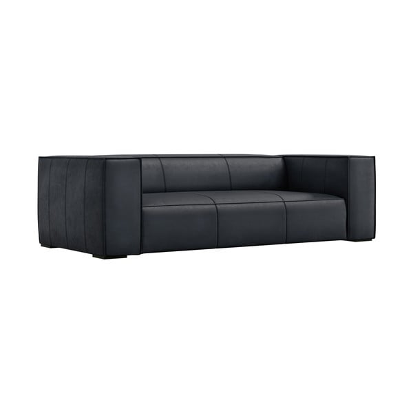 Sötétkék bőr kanapé 227 cm Madame – Windsor & Co Sofas-image-1