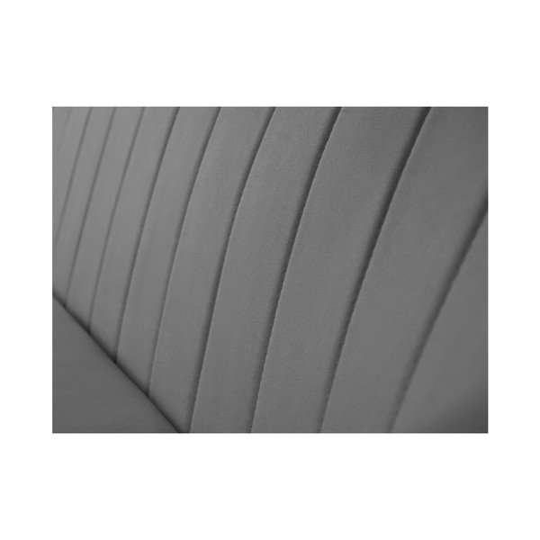 Toscane szürke kétszemélyes kanapé, fekete lábak - Mazzini Sofas-image-4