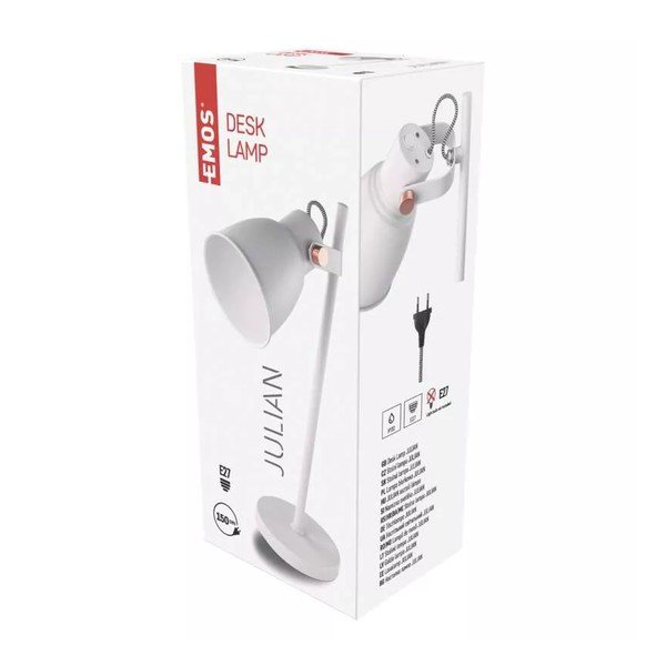 Fehér asztali lámpa (magasság 46 cm) Julian – EMOS-image-1