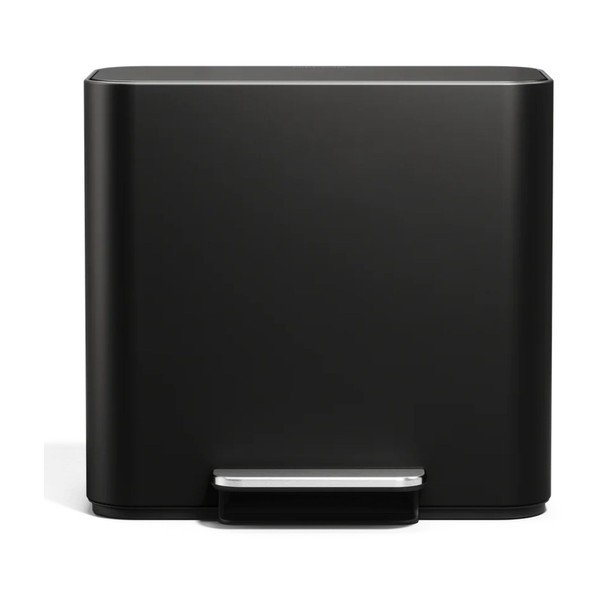 Matt fekete acél szelektív-pedálos szemetes 15 l Dual Mini – simplehuman-image-3