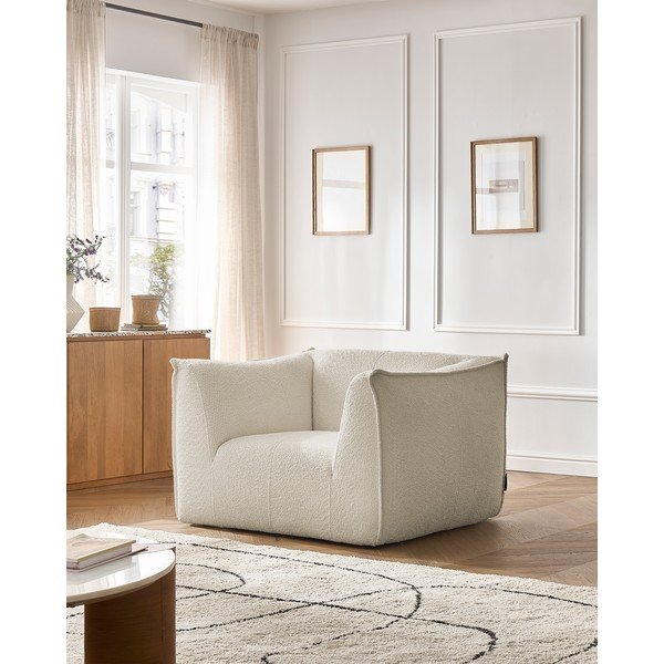 Bézs buklé fotel Giorgia – Bobochic Paris-image-1