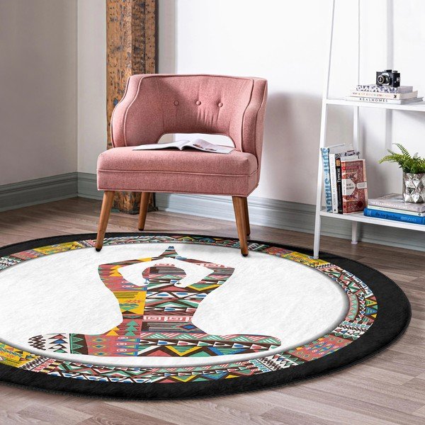 Mosható-robotporszívóval tisztítható kerek szőnyeg ø 80 cm Comfort – Mila Home-image-1