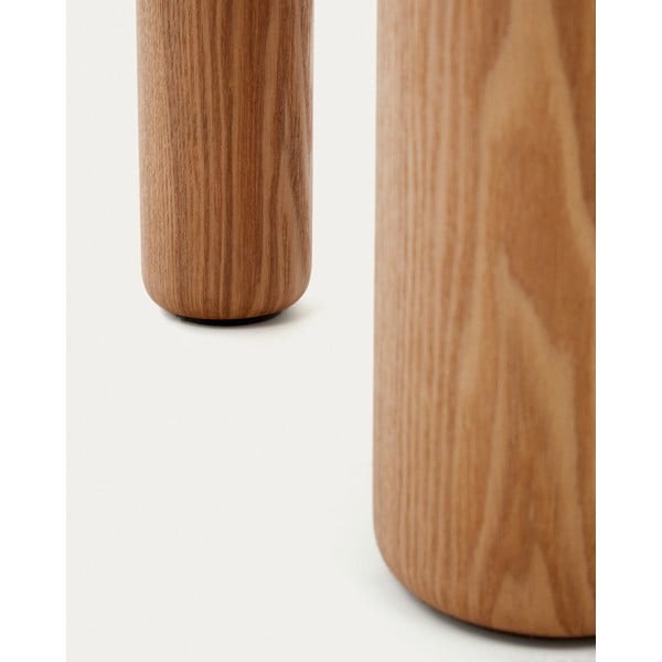 Kerek étkezőasztal kőrisfa dekorral ø 120 cm Mailen – Kave Home-image-1