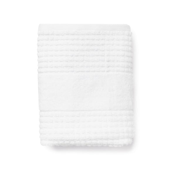 Fehér frottír bio pamut fürdőlepedő 70x140 cm Check – JUNA-image-3