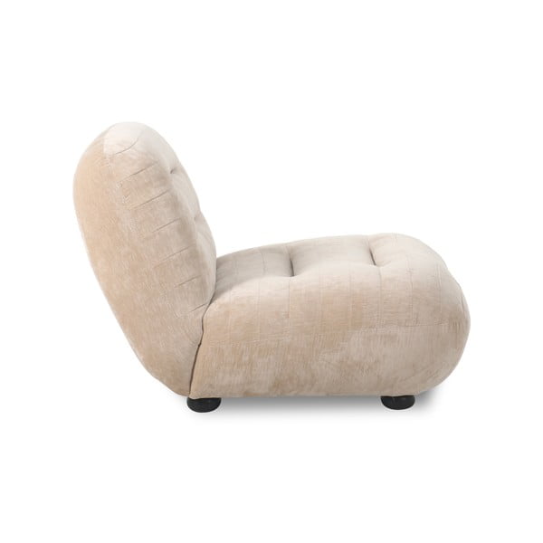 Bézs bársony fotel Wyatt – Dutchbone-image-2
