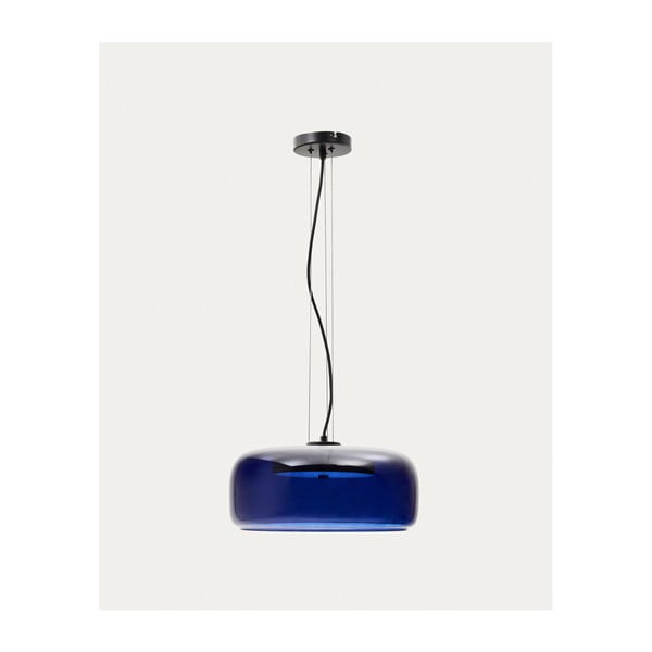 Sötétkék LED függőlámpa üveg búrával ø 38 cm Reig – Kave Home-image-4
