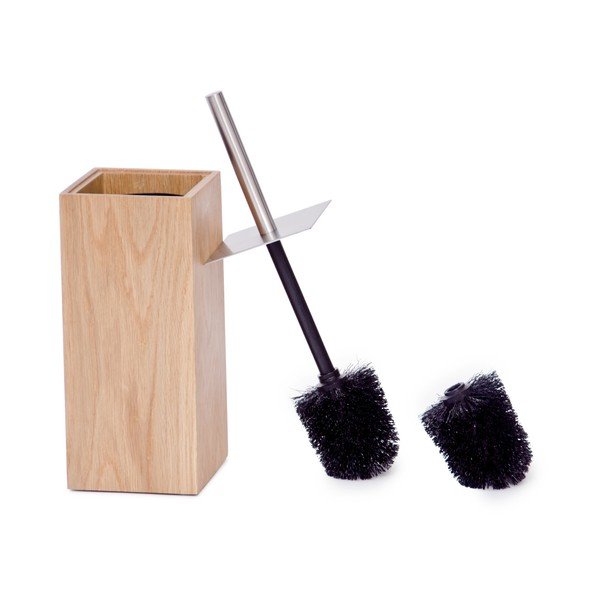 Mezza WC-kefe tartó, tölgyfából - Wireworks-image-1