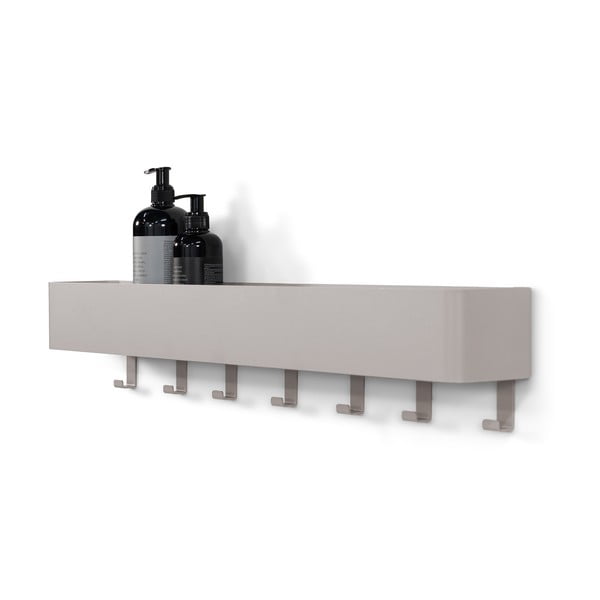 Szürkésbarna fali acél fürdőszobai polc Multi – Spinder Design-image-2