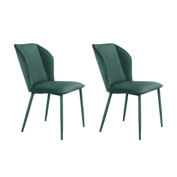 Zöld bársony étkezőszék szett 2 db-os Wilma – Støraa-image-4