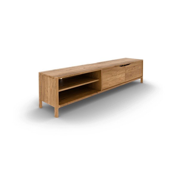 Natúr színű tölgyfa TV-állvány 200x48 cm Twig – The Beds-image-2