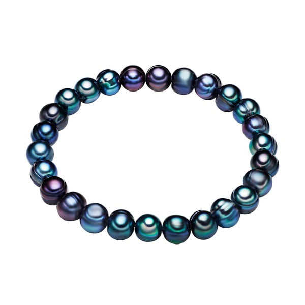 Kék gyöngy karkötő, hossza 19 cm - Chakra Pearls
