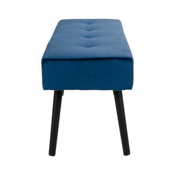 Skiby sötétkék párnázott pad bársonykárpittal, 100 x 35 cm - House Nordic-image-2
