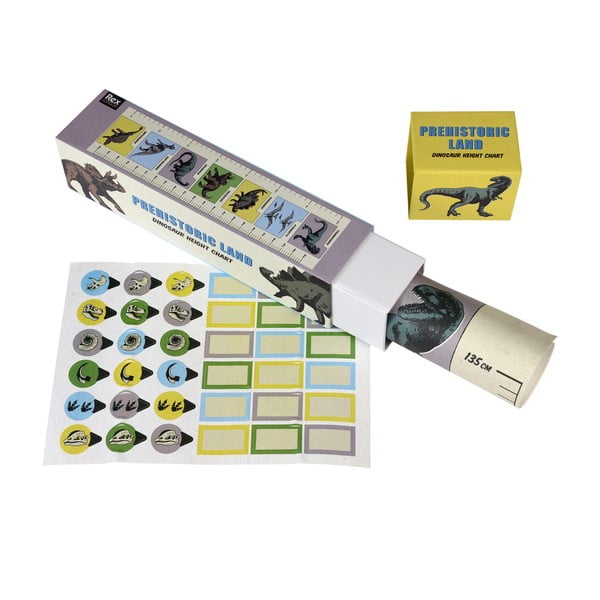 Magasságmérős gyerek matrica ajtóra-falra 28x115 cm Prehistoric Land – Rex London-image-1