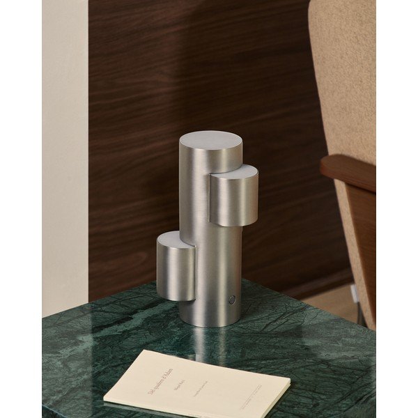 Ezüstszínű fém LED dimmelhető asztali lámpa (magasság 26,5 cm) Adrina – Kave Home-image-3