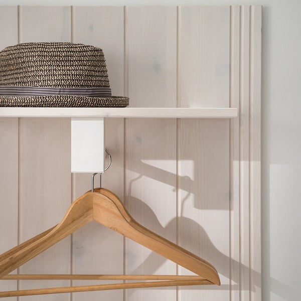 Fehér borovi fenyő előszoba bútor 60x120x25 cm Anita – Støraa-image-1