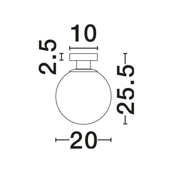 Fehér-aranyszínű üveg mennyezeti lámpa Vita – Nova Luce-image-4