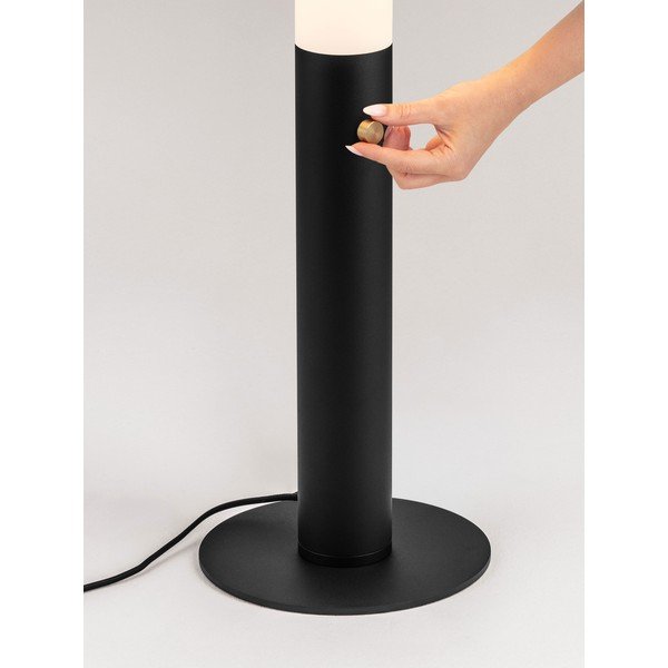 Matt fekete acél LED dimmelhető állólámpa akrilüveg búrával (magasság 141 cm) Glaze – Nova Luce-image-2