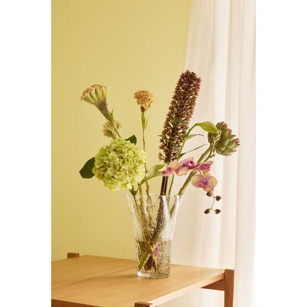 Üveg váza (magasság 30 cm) Ruffle – Hübsch-image-1