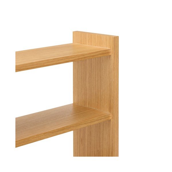 Natúr színű többszintes fali polc tölgyfa dekorral 85 cm Kant – Hübsch-image-4