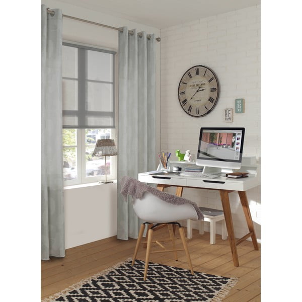 Világosszürke jacquard függöny 140x245 cm Gingko – Sehlbach-image-2