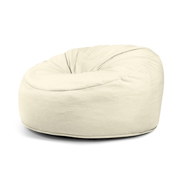 Krémszínű buklé babzsákfotel Om 135 – SLOWDOWN