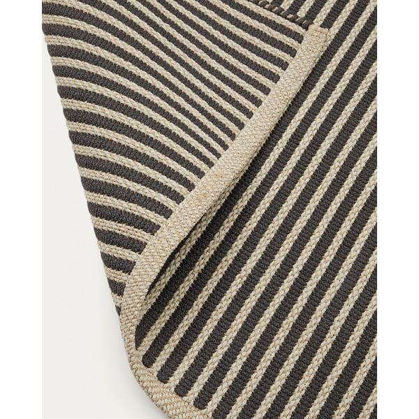 Fekete-bézs kültéri szőnyeg 160x230 cm Satanca – Kave Home-image-2