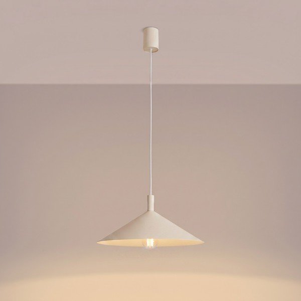 Bézs acél függőlámpa ø 40 cm Zylo – Sollux-image-3