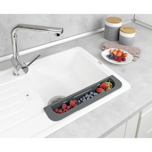 Szürke műanyag teleszkópos csepegtető mosogatóba 49,5x8,5 cm Fino – Wenko-image-3