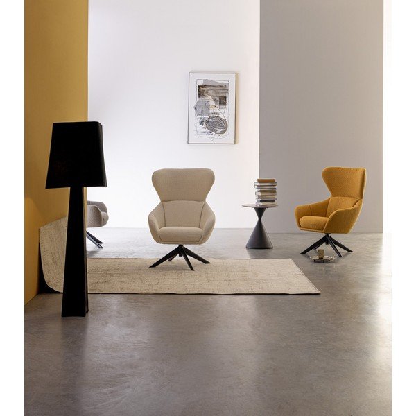 Kerek tárolóasztal márvány dekoros asztallappal ø 50 cm Joona – Bizzotto-image-1