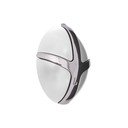 Fehér-fényes ezüstszínű fali műanyag akasztó Tick – Spinder Design