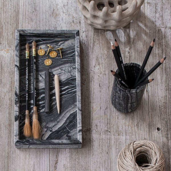 Márvány dekoratív tál 16x31 cm Marble – Mette Ditmer Denmark-image-3