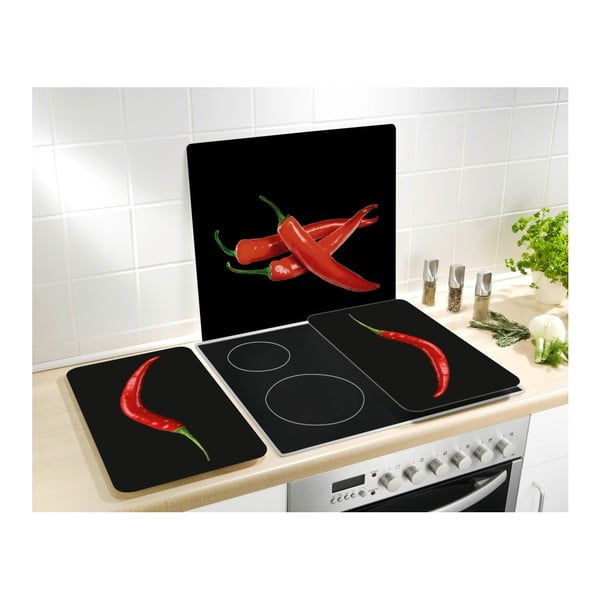 Edzett üveg falvédő tűzhelyhez 50x56 cm Peperoni – Wenko-image-2