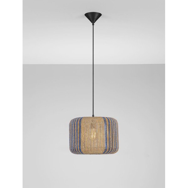 Kék-natúr színű kötél függőlámpa ø 33 cm Abby – Nova Luce-image-4