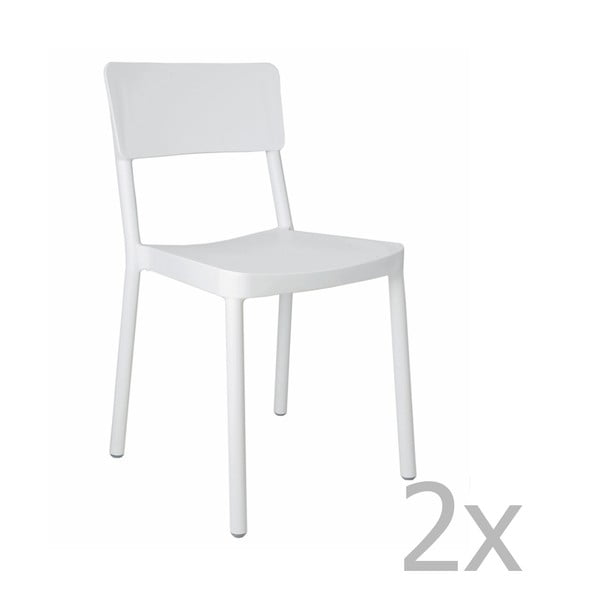 Lisboa fehér kerti szék, 2 darab - Resol