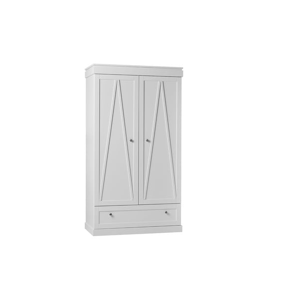 Marie fehér 2 ajtós gardróbszekrény, 112,7 x 205 cm - Pinio