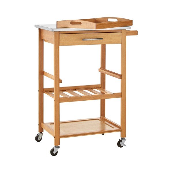 Bambusz gurulós zsúrkocsi 41x58 cm Harlow – Premier Housewares-image-4