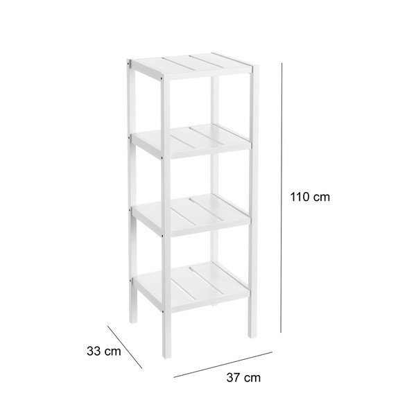 Fehér polcos állvány 37x110 cm – Casa Selección-image-3