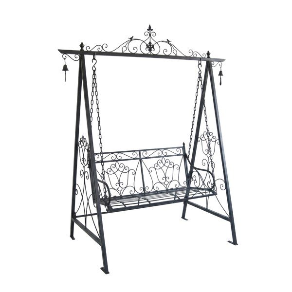 Fekete fém kerti hintaágy Kari - Garden Pleasure