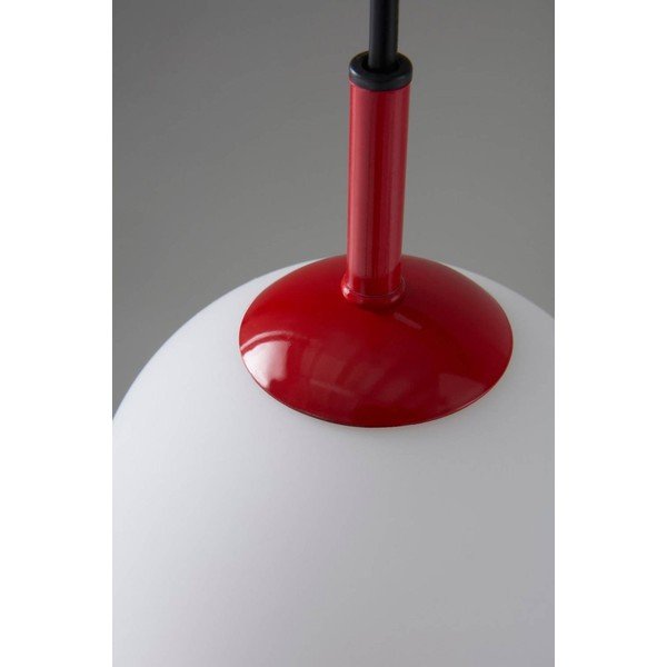 Piros-fehér üveg függőlámpa ø 13 cm Ekman – Jotex-image-3