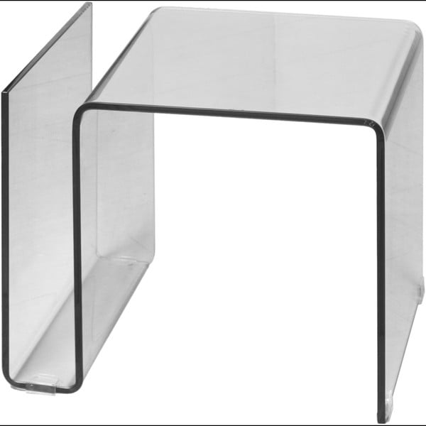 Variálható üveg tárolóasztal újságtartóval - Evergreen House-image-1