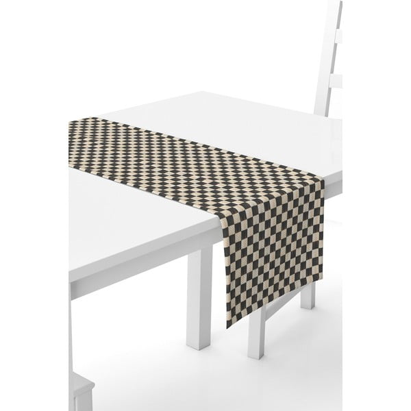 Fekete-bézs asztali futó, 40 x 140 cm - Kate Louise