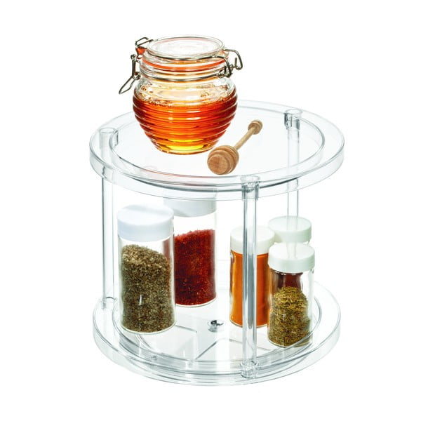 Kerek, forgatható, kétszintes talapzat az iDesign The Home Edit dobozokhoz, ⌀ 24,1 cm-image-3