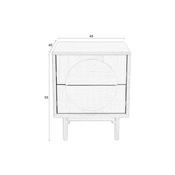 Barna éjjeliszekrény diófa dekorral Groove – Zuiver-image-4