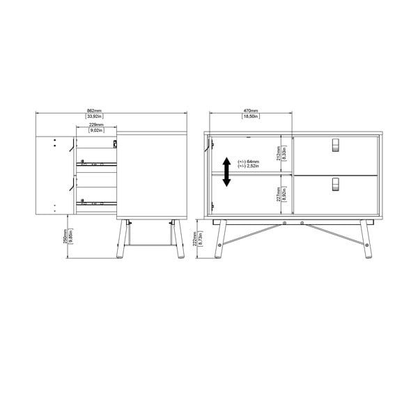 Ry fehér komód, 102 x 72 cm - Tvilum-image-4