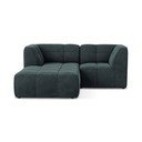 Kék bársony sarokkanapé (bal oldali-heverő résszel) Aloha – Makamii