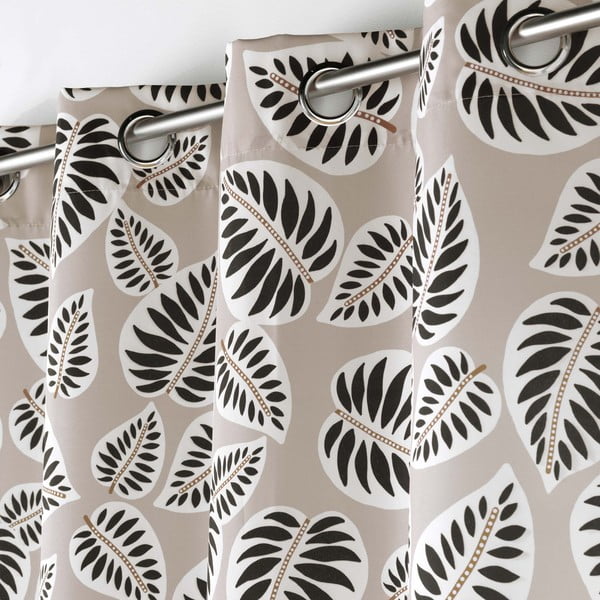 Fekete-bézs függöny 140x260 cm Alma – douceur d'intérieur-image-1