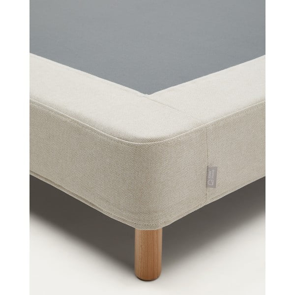 Bézs kárpitozott franciaágy 160x200 cm Ofelia – Kave Home-image-1